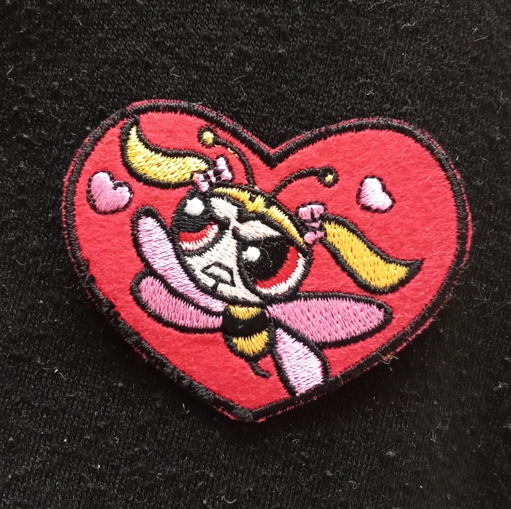 NEW (1) Powerpuff Girls Heart Embroidered Emblem/Patch/Appliqué! Iron-On. 2"x2"